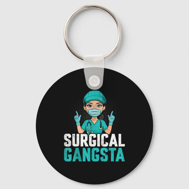 Chaveiro Surgical Gangsta Surgical Tech Technologist Scrub  (Frente)