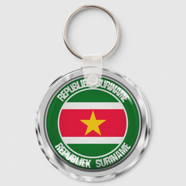Chaveiro Suriname Round Emblem (Frente)