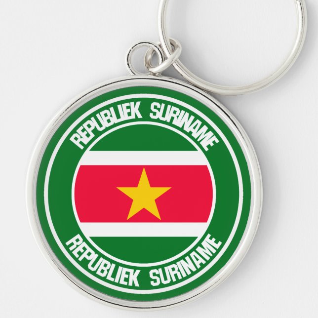 Chaveiro Suriname Round Emblem (Frente)