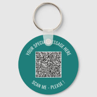 Chaveiro Surpresa de Mensagem de Texto com QR Code