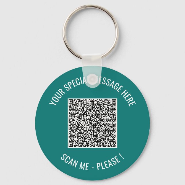 Chaveiro Surpresa de Mensagem de Texto com QR Code (Frente)