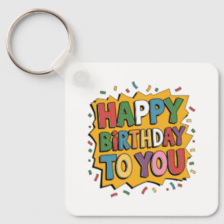 Chaveiro Surpresa de Quadrinhos Feliz Aniversário