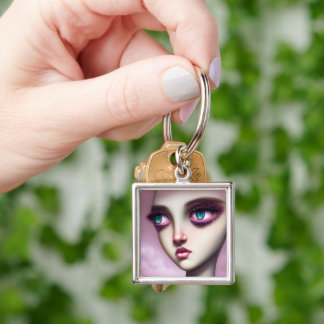 Chaveiro Surrealismo Pop Personalizado Garota de Mau Dia