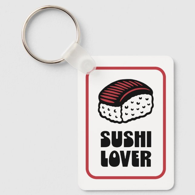 Chaveiro Sushi amante nigiri retro estético (Frente)