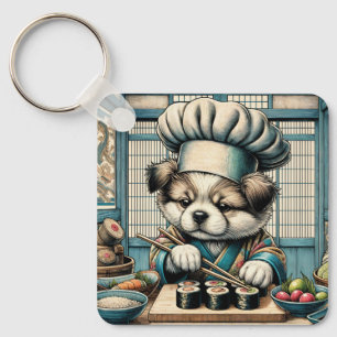 Chaveiro Sushi Chef Puppy Adorável