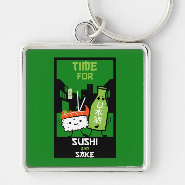 Chaveiro Sushi E Sake Foodies (Frente)