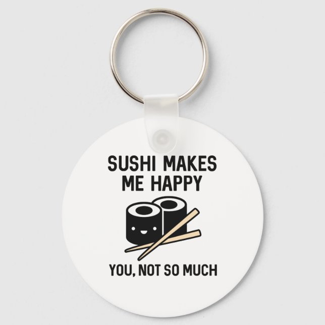 Chaveiro Sushi me faz feliz (Frente)