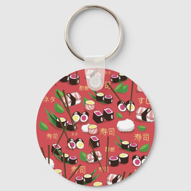 Chaveiro Sushi Vermelho (Frente)