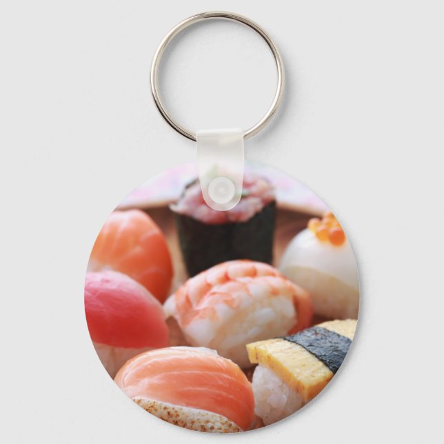 Chaveiro SUSHIMI Sushi Selection Wooden Plate Keychain (Frente)