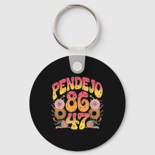 Chaveiro Sutil Groovy Retro Pendejo Floral Anti-Trump 8647