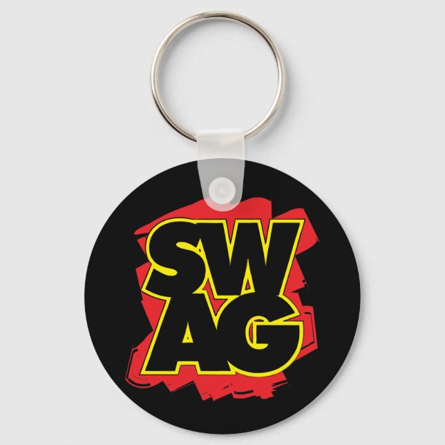 Chaveiro SWAG - Preto e Vermelho (Frente)