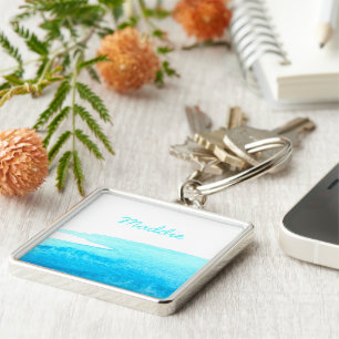 Chaveiro Swap de cor aquosa azul-céu