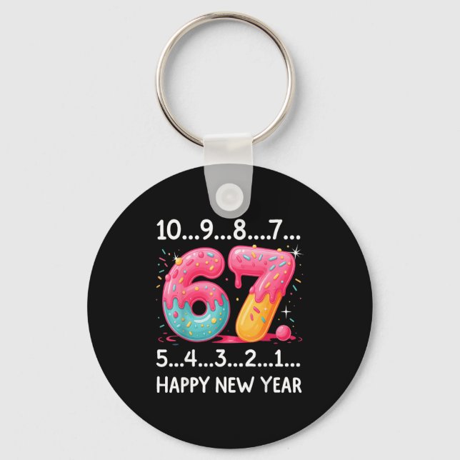 Chaveiro Sweet 67 New Year Countdown 2026 Funny Happy New Y (Frente)