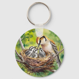 Chaveiro Sweet bird nest painting