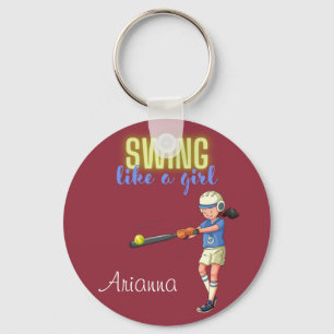 Chaveiro Swing Como Uma Garota Softball