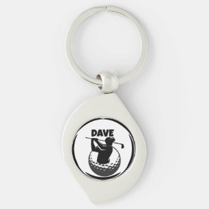 Chaveiro Swing de golfe masculino & Bola de golfe
