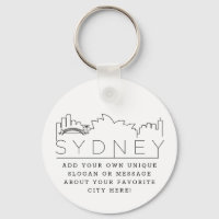 Sydney | Slogan Personalizado do Skyline Estilizad