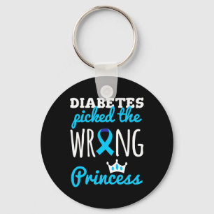 Chaveiro T1d Consciência Princesa Meninas Diabetes Awa