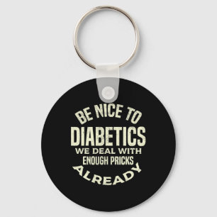 Chaveiro T1d Homens com Sensibilização para a Diabetes Tipo