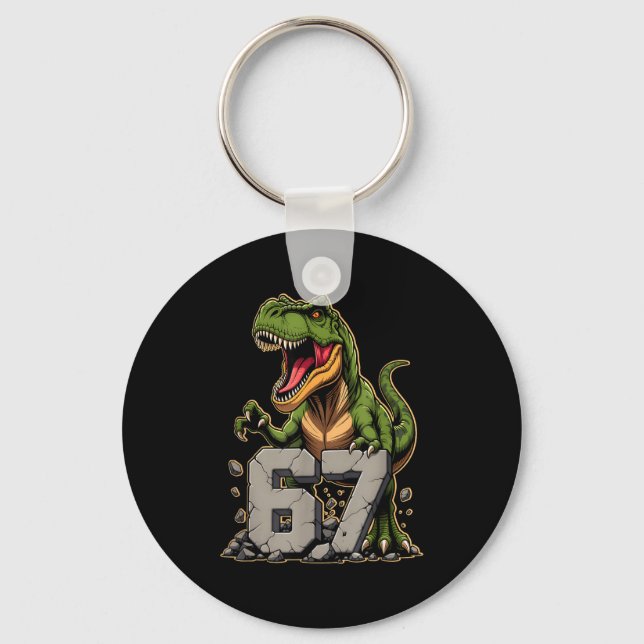 Chaveiro T-rex Dinosaur Funny Six Seven Meme Cool Tyrannosa (Frente)