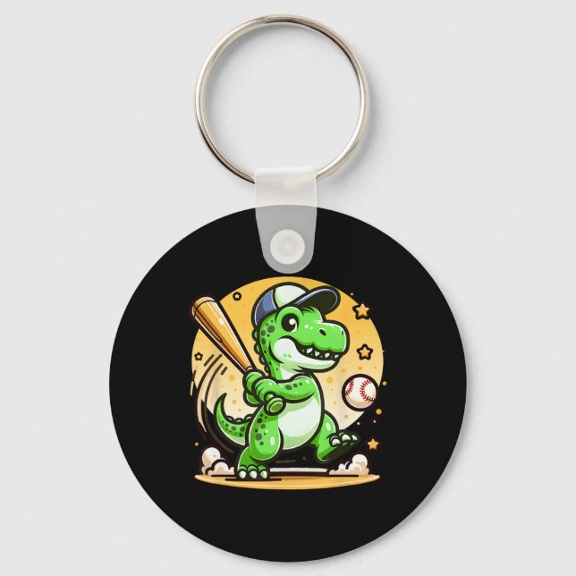 Chaveiro T-rex Dinossauro Bate-Vende Jogador Macio Meninos  (Frente)