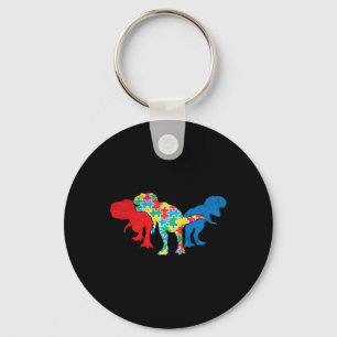 Chaveiro T-rex Dinossauros Puzzle Dino Autismo Conscientiza