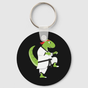 Chaveiro T-rex Karatê Legal Dinossauro Lutador Halloween Le