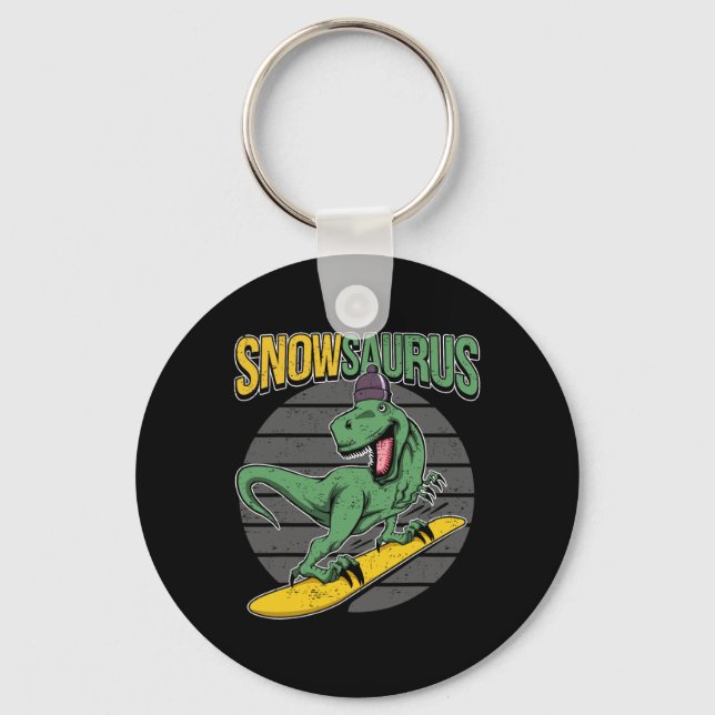 Chaveiro T-rex Snowboard Dinossaur Snowboard (Frente)