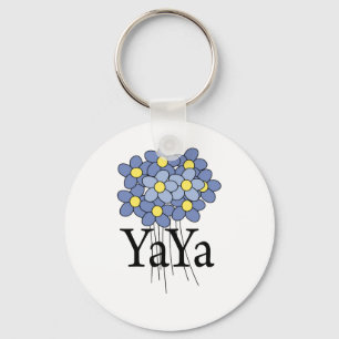Chaveiro T-shirt azul bonito de YaYa da flor