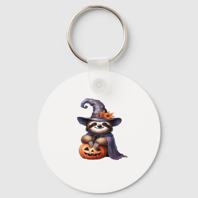 Chaveiro T-Shirt Clássico de Desarrumação do Dia das Bruxas (Frente)