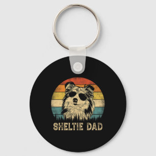 Chaveiro T-shirt do Dia dos Pais Amantes de Cães Sheltie Da