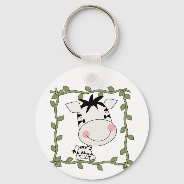 Chaveiro T-shirt e presentes da zebra do bebê (Frente)