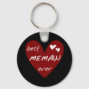 Chaveiro T-shirt e presentes de Memaw do coração vermelho