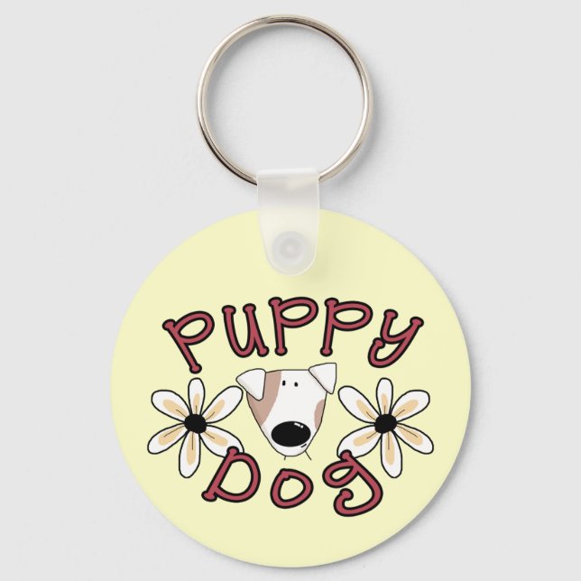 Chaveiro T-shirt e presentes do cão de filhote de cachorro (Frente)