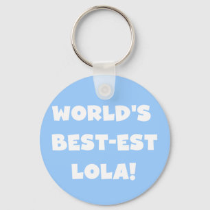Chaveiro T-shirt preto e branco do Melhor-est Lola do mundo