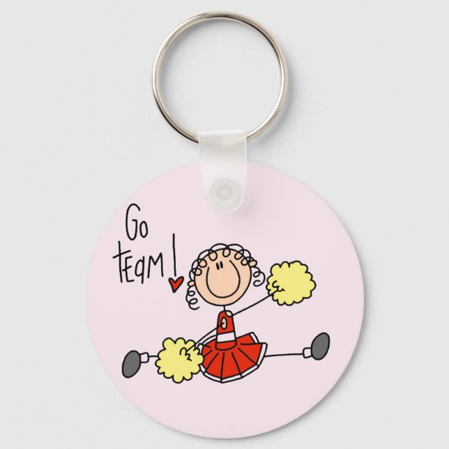 Chaveiro T-shirts e presentes Cheerleaderes vermelhos (Frente)