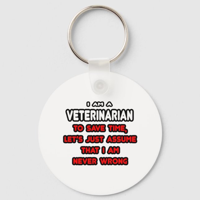 Chaveiro T-Shirts e presentes do veterinário engraçado (Frente)