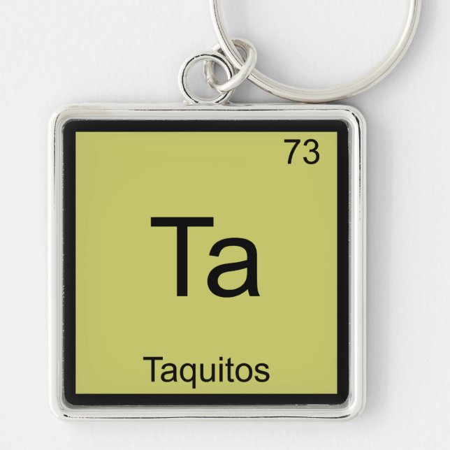 Chaveiro Ta - Camiseta de Taquitos com Símbolo de Elemento  (Frente)