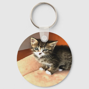 Chaveiro Tabby Cat Kitten Pet Retrato