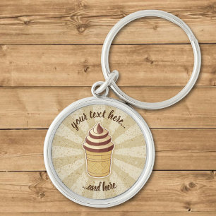 Chaveiro Taça de Sorvete de Dois Flavors