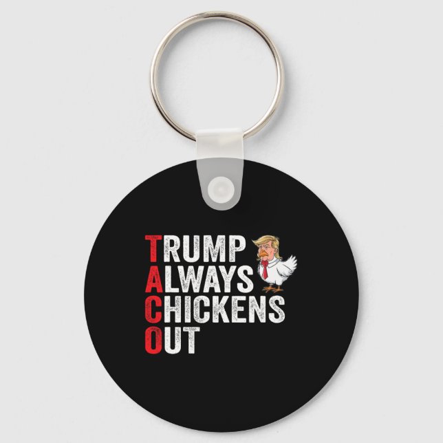 Chaveiro Taco Engraçado, Trump Sempre Desiste  (Frente)