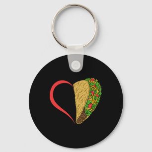 Chaveiro Taco Heart Taco Terça-feira Cinco de Mayo Taco Ama