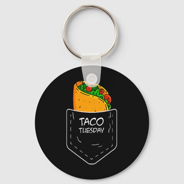 Chaveiro Taco Na Minha Bolsa Terça-Feira Engraçada Fiesta (Frente)