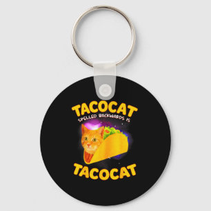 Chaveiro Tacocat escrito ao contrário é tacocat meme de gat
