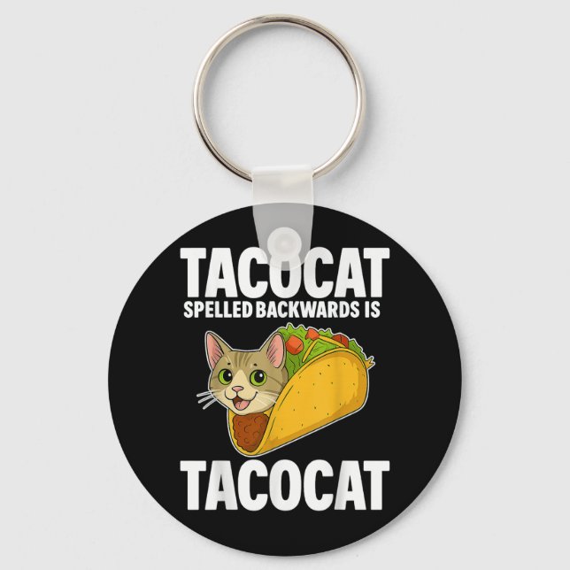 Chaveiro Tacocat Ortografado Para Trás Presentes Engraçados (Frente)
