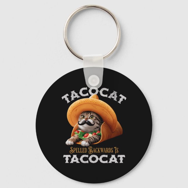Chaveiro Tacocat Spelle Ckward É Tacocat Comida Mexicano Ca (Frente)
