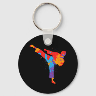 Chaveiro Taekwondo Colorful Arts Kids Men Boys Kara