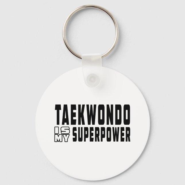 Chaveiro Taekwondo é meu superpoder (Frente)