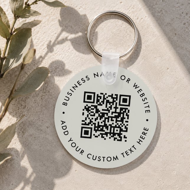 Chaveiro | Tag de Promoção Empresarial com Código  (Interactive editable QR code keychains to promote your business, products or services.)