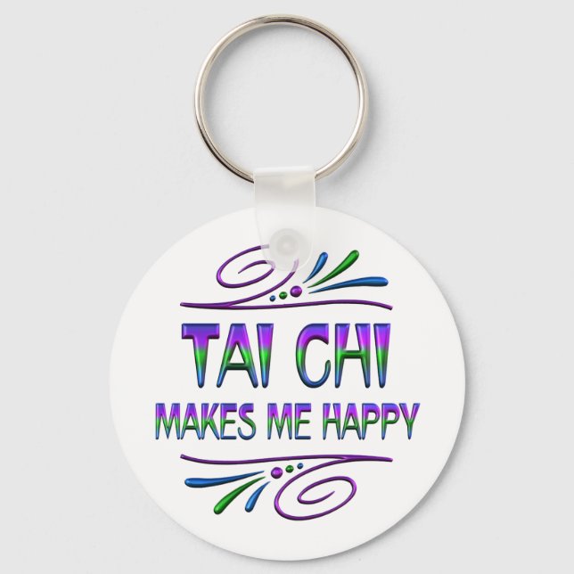 Chaveiro Tai Chi Me Faz Feliz (Frente)